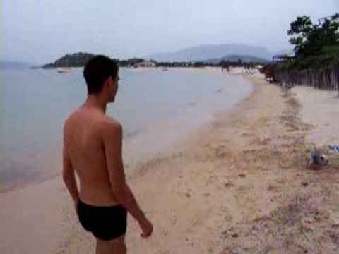 Yohan et Mylène sur la plage en Corse été 2006.