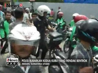 Polisi Bubarkan Bentrok Pengemudi Ojek Online & Pengemudi Bentor di Medan - iNews Pagi 23/02