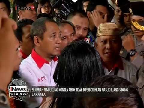 Sejumlah pendukung Kontra Ahok tidak diperbolehkan masuk ruang sidang - iNews Siang 28/02