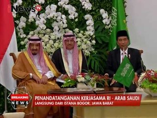 Pendatanganan Kerjasama Antara Indonesia & Arab Saudi - iNews Breaking News 01/03