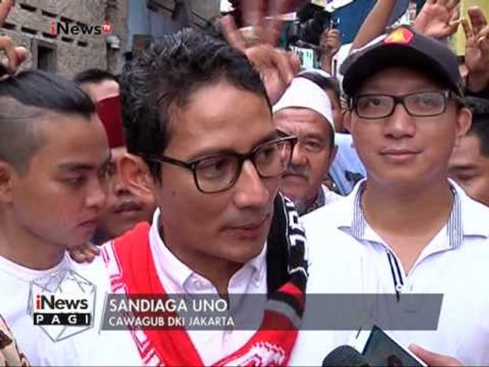 Hari Pertama Kampanye, Sandiaga Uno Sapa Warga Tegal Alur, Jakbar - iNews Pagi 08/03