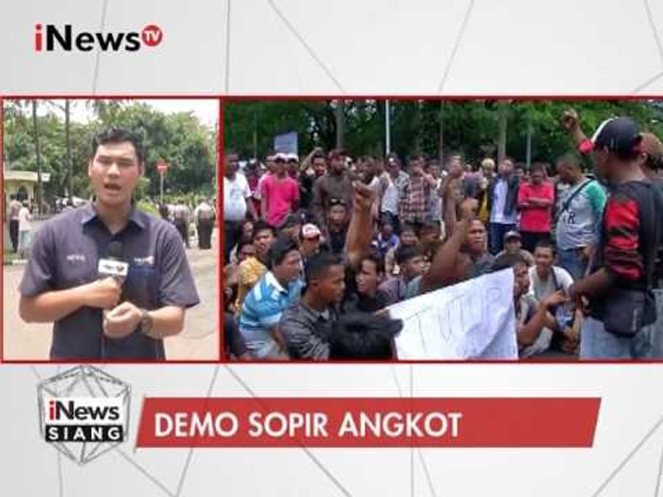 Laporan Terkini Demo Supir Angkutan Umum Tolak Angkutan Online di Tangerang - iNews Siang 08/03