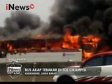 Video amatir!!! bus akap terbakar di tol cikampek - iNews Petang 08/03