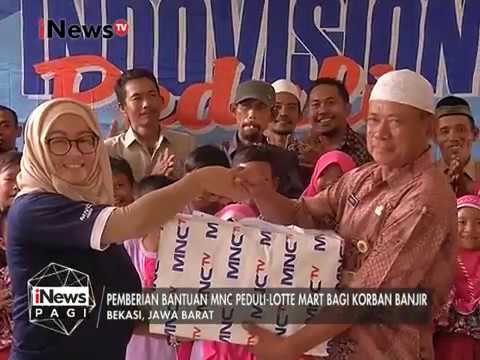 MNC peduli bekerja sama dengan Lotte mart memberikan bantuan pada korban banjir - iNews Pagi 15/03