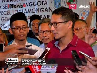 Sandiaga Uno Melakukan Pelatihan Wirausaha dengan Pedagang Kaki Lima - iNews Pagi 17/03