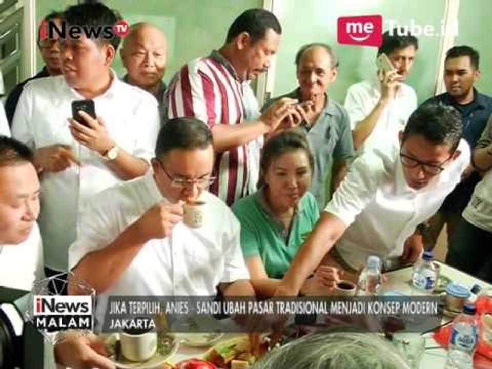 Paslon Anies-Sandi Mengunjungi Pasar Tradisional di PIK Pluit Jakarta - iNews Malam 19/03