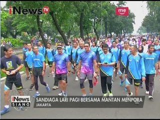Sandiaga lari pagi bersama mantan Menpora - iNews Siang 19/03