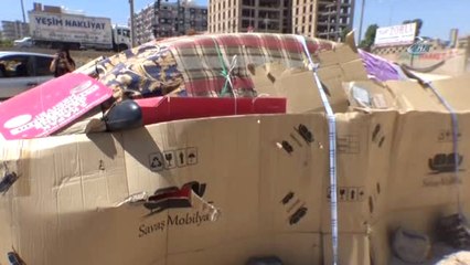 Oğul Emaneti Arabaya Karton ve Örtülü Koruma