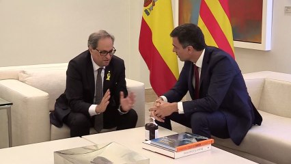 Quim Torra y pedro Sánchez en Moncloa