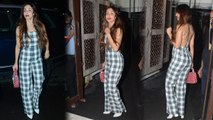 Malaika Arora flaunts her backless Checked-Jumpsuit in a very sassy way | FilmiBeat