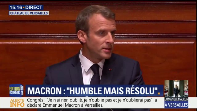 Macron devant le Congrès: L'année écoulée aura été celle des engagements tenus. Ce que nous avons dit, nous l'avons fait.