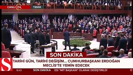Meclis�te tarihi gün... Cumhurbaşkanı Erdoğan yemin etti