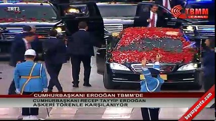 Cumhurbaşkanı Erdoğan Meclis'e böyle geldi