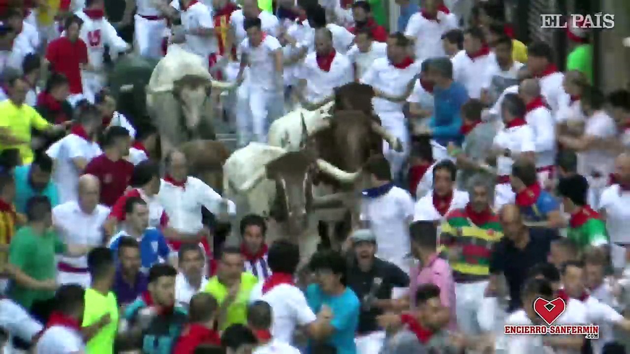 San Fermín 18: Tercer encierro rápido y limpio con la ganadería de Cebada Gago