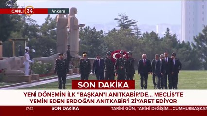 Yeni sistemin ilk "Başkan"ı Anıtkabir'de