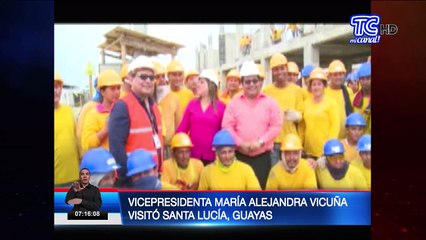 Vicepresidenta María Alejandra Vicuña visitó Santa Lucía, provincia de Guayas