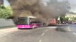 Üsküdar'da Servisten Çıkan Belediye Otobüsü Alevlere Teslim Oldu