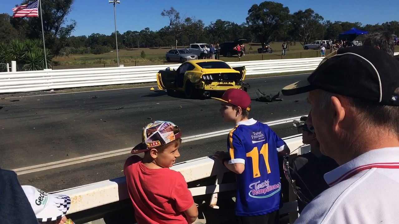 Nasty Crash on Racetrack