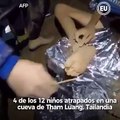 Han salido 4 de los 12 niños atrapados en cueva de Tailandia. Labores de rescate continuarán ►