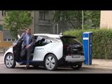 BMW i3 Charging at a charging station | AutoMotoTV