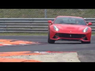 Vettel puts on a show with the Ferrari F12 Berlinetta | AutoMotoTV