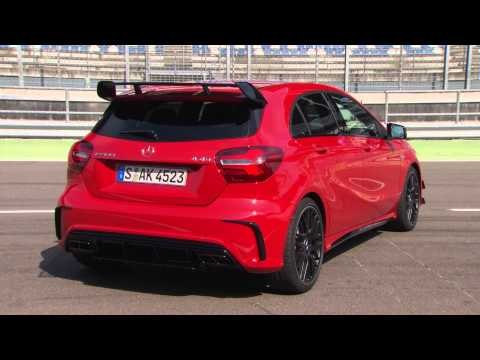 The new Mercedes-AMG A 45 4MATIC Jupiter Red - Racetrack Exterior Design | AutoMotoTV