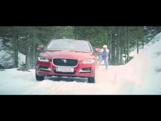 Jaguar drives Graham Bell to become the fastest man on skis | AutoMotoTV