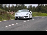 Porsche 718 Boxster in White Driving Video | AutoMotoTV