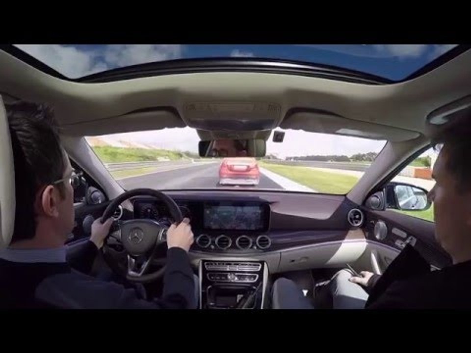 Mercedes-Benz E-Class - Intelligent Drive Active Braking Assist - Vehicle Detection | AutoMotoTV
