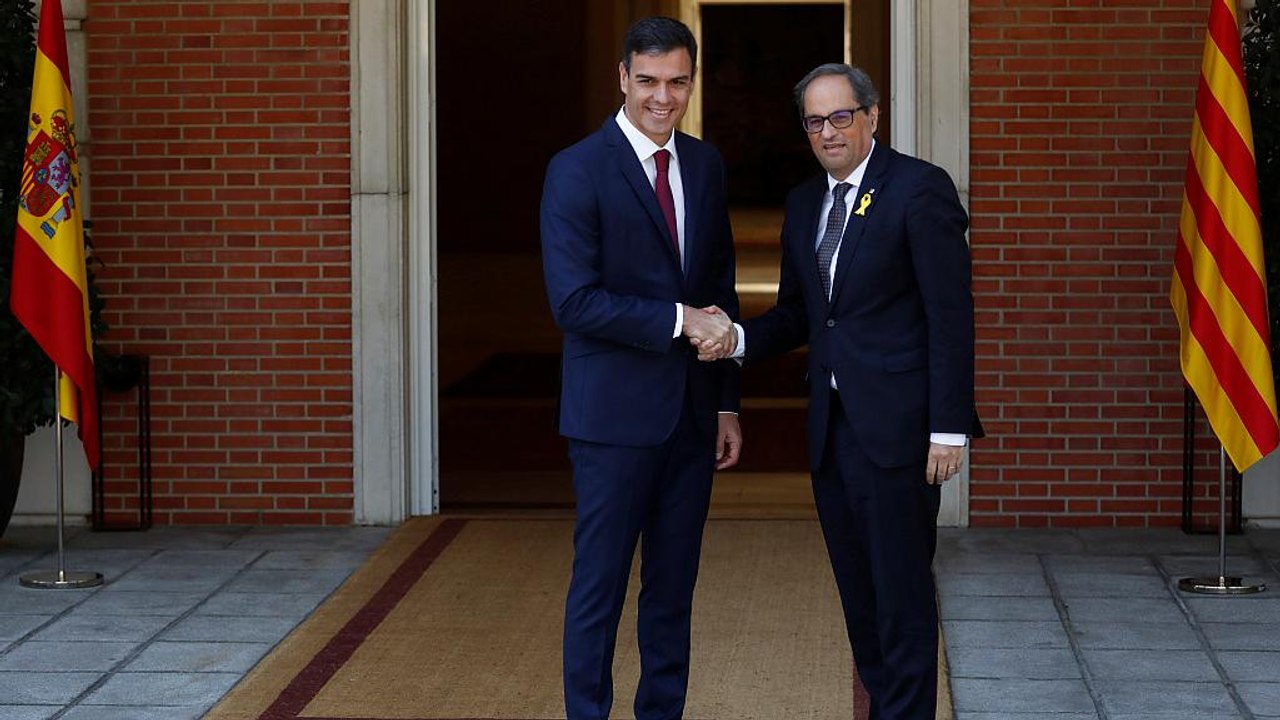Ministerpräsident Sánchez empfängt erstmals Separatistenchef Torra