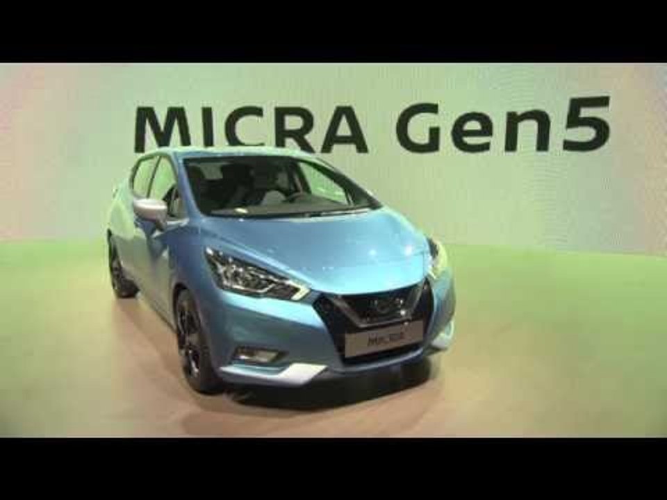 Nissan Micra Gen5 Exterior Design in Blue at Paris Motor Show 2016 | AutoMotoTV