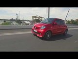 The new smart BRABUS forfour Xclusive cadmium red Driving in the City | AutoMotoTV