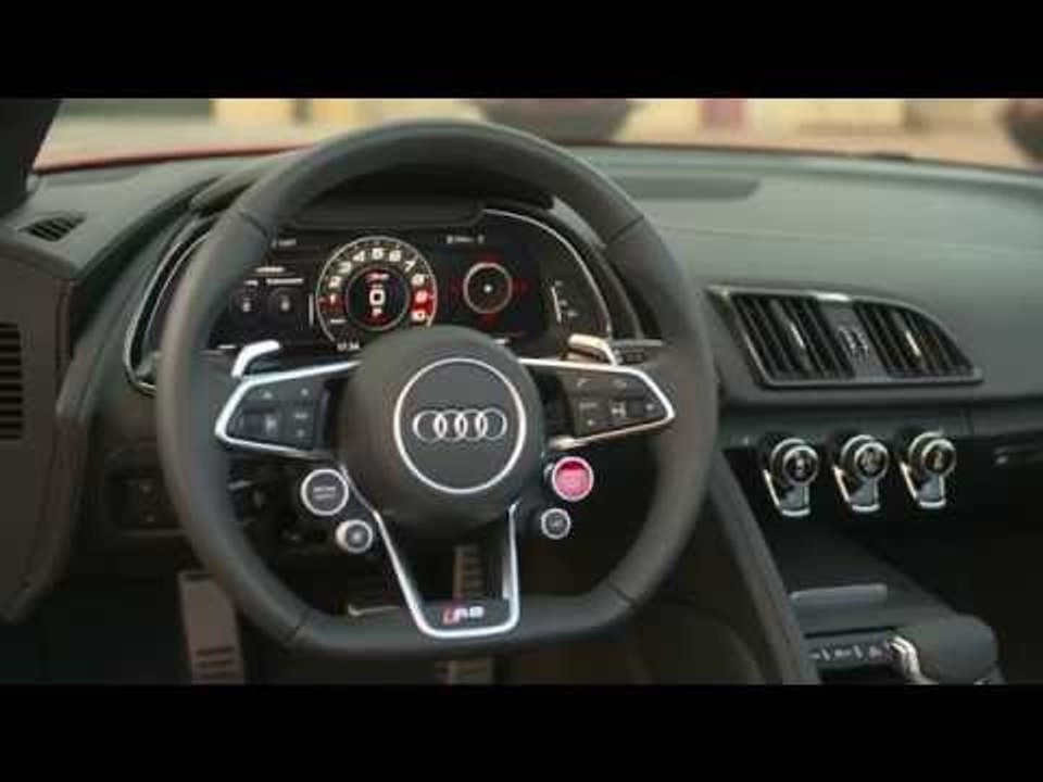 Audi R8 Spyder V10 plus Interior Design in Red Trailer | AutoMotoTV