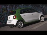 smart forfour electric drive white electric green Exterior Design | AutoMotoTV