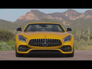 下载视频: Mercedes-AMG GT C Roadster AMG Exterior Design in Solarbeam | AutoMotoTV