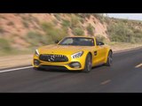 Mercedes-AMG GT C Roadster AMG in Solarbeam Driving in the Desert | AutoMotoTV