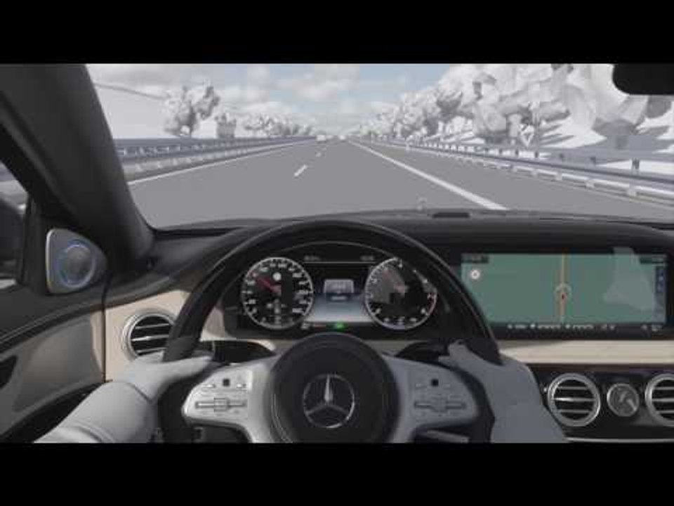The new MercedesBenz SClass Animation Active Speed Limit Assist