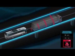 The new Mercedes-Benz Tourismo - Advanced Emergency Braking System (AEMS) - Animation | AutoMotoTV