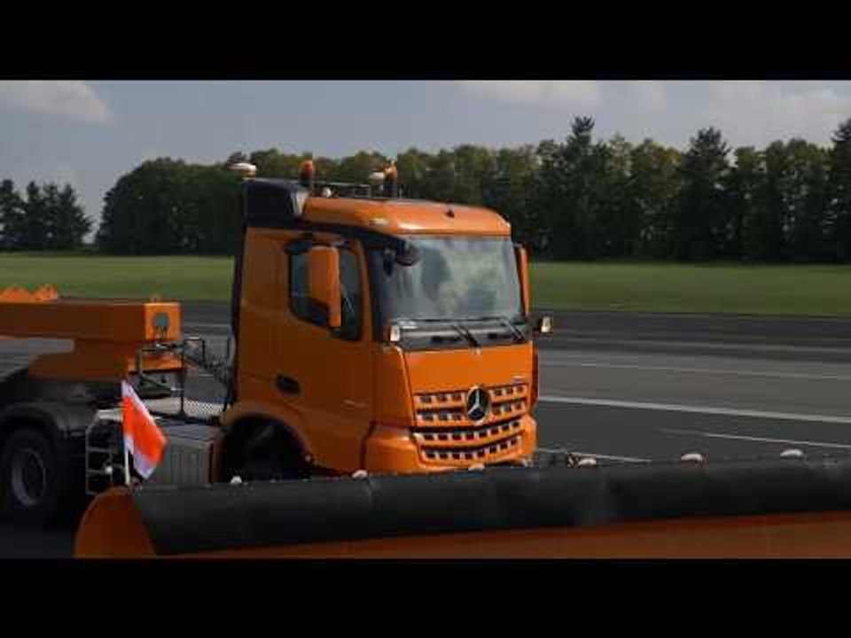 Mercedes Benz Remote Truck Pferdsfeld - Aerial Shots at Day