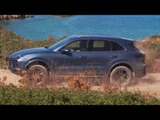 Porsche Cayenne Biskaya Blue Metallic Driving off road