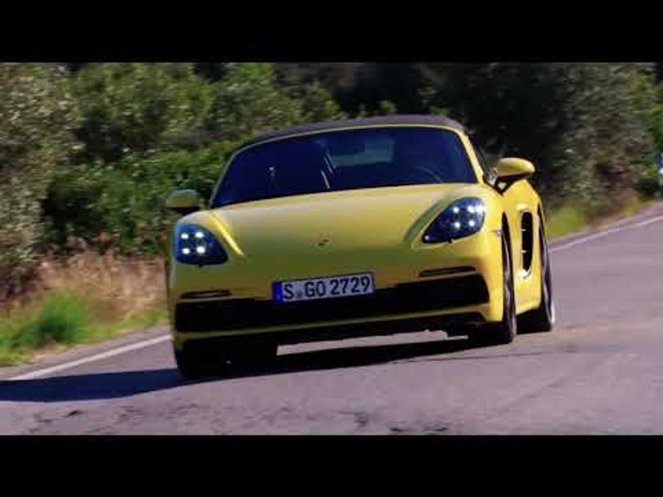Porsche 718 Boxster GTS Driving Video in Racing Yellow