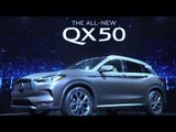 All-New INFINITI QX50 on the stage at the 2017 LA Auto Show