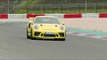 Porsche 911 GT3 RS Racing Yellow on the track