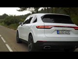 The new Porsche Cayenne E-Hybrid in Carrara White Driving Video