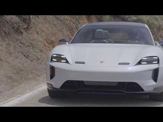 The new Porsche Mission E-Cross Turismo Mountain Driving