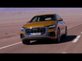 Audi Q8 in Dragon orange - Driving in Chile