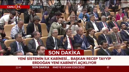 Başkan Erdoğan, yeni sistemin ilk kabinesini açıklıyor