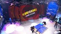 OS ILUMINADOS - Mudança de cenário no Domingão - Agilidade da equipe para montar o palco de Os Iluminados - Domingão do Faustão 22-02-2015