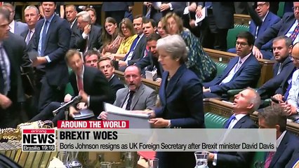 Download Video: Two top UK ministers resign over disagreement with PM's Brexit plan