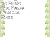 Billiards Metal Sign on Handmade Rustic Reclaimed Wood Frame Eight Ball Pool Cue Game Room